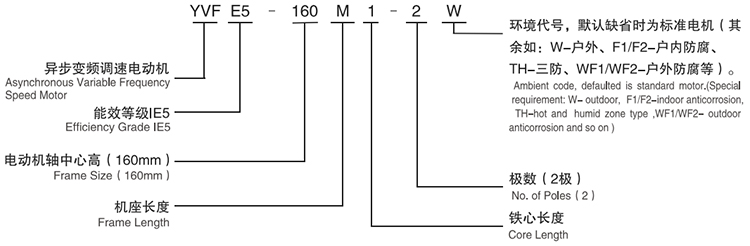 YVFE5系列超高效率變頻調(diào)速三相異步電動(dòng)機(jī)型號(hào)說(shuō)明 YVFE5系列超高效率變頻調(diào)速三相異步電動(dòng)機(jī)型號(hào)說(shuō)明